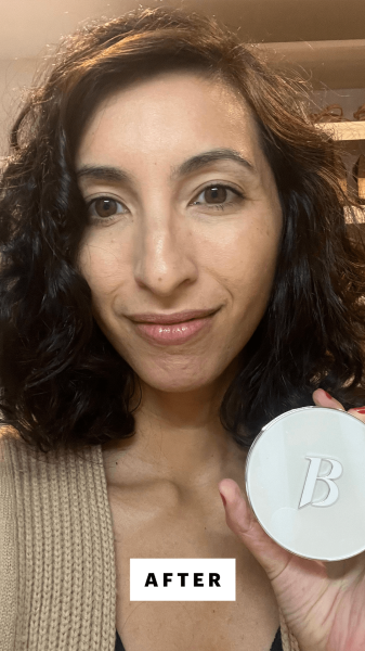 Pai after applying the Banila Co Covericious Ultimate Cover Cushion